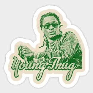 Young Thug // green solid style Sticker